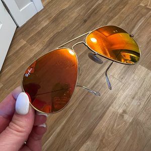Ray-Ban Aviator Sunglasses Ombré -Orange/Red/Yellow